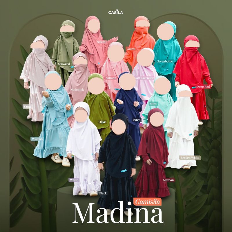 GAMISILA MADINA Original Casila - Gamis Hijab Madinah Ori Jilbab Beby Bayi Anak Kecil Lucu Kasila Ga