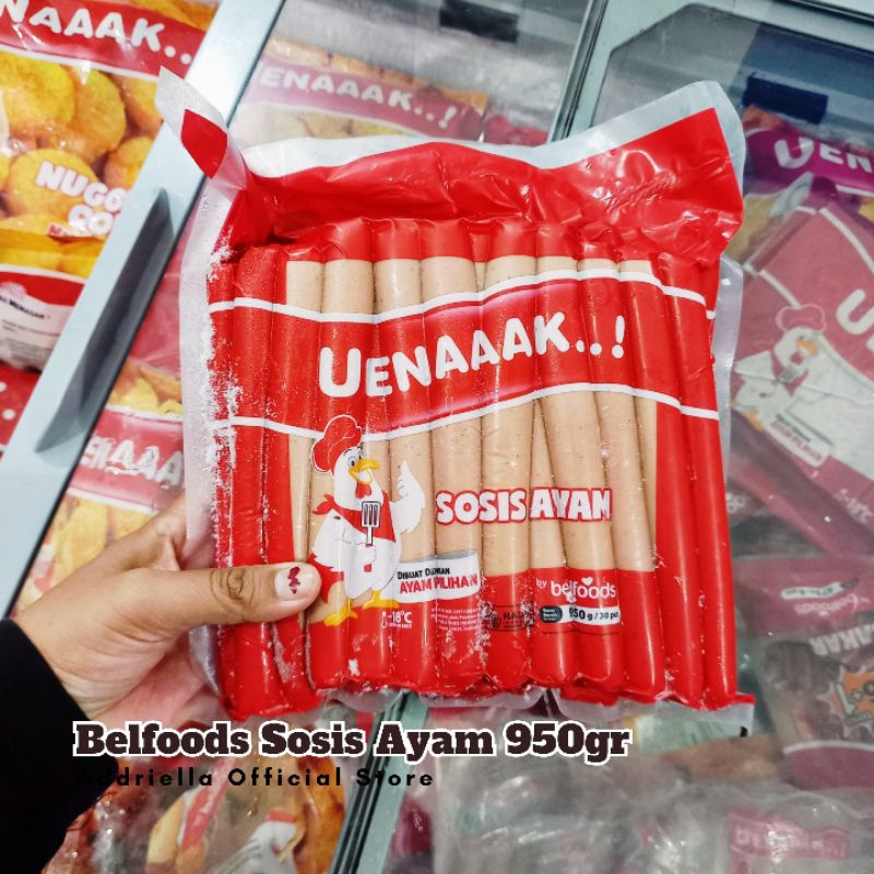 

ADDRIELLA Belfoods Sosis Ayam Uenaaak 950gr | Belfoods/Frozenfood/Frozenfood Murah