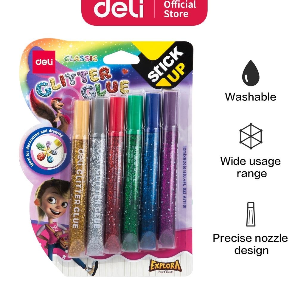 

Deli Classic Glitter Glue 12ml 6 PCS / Lem Glitter isi 6