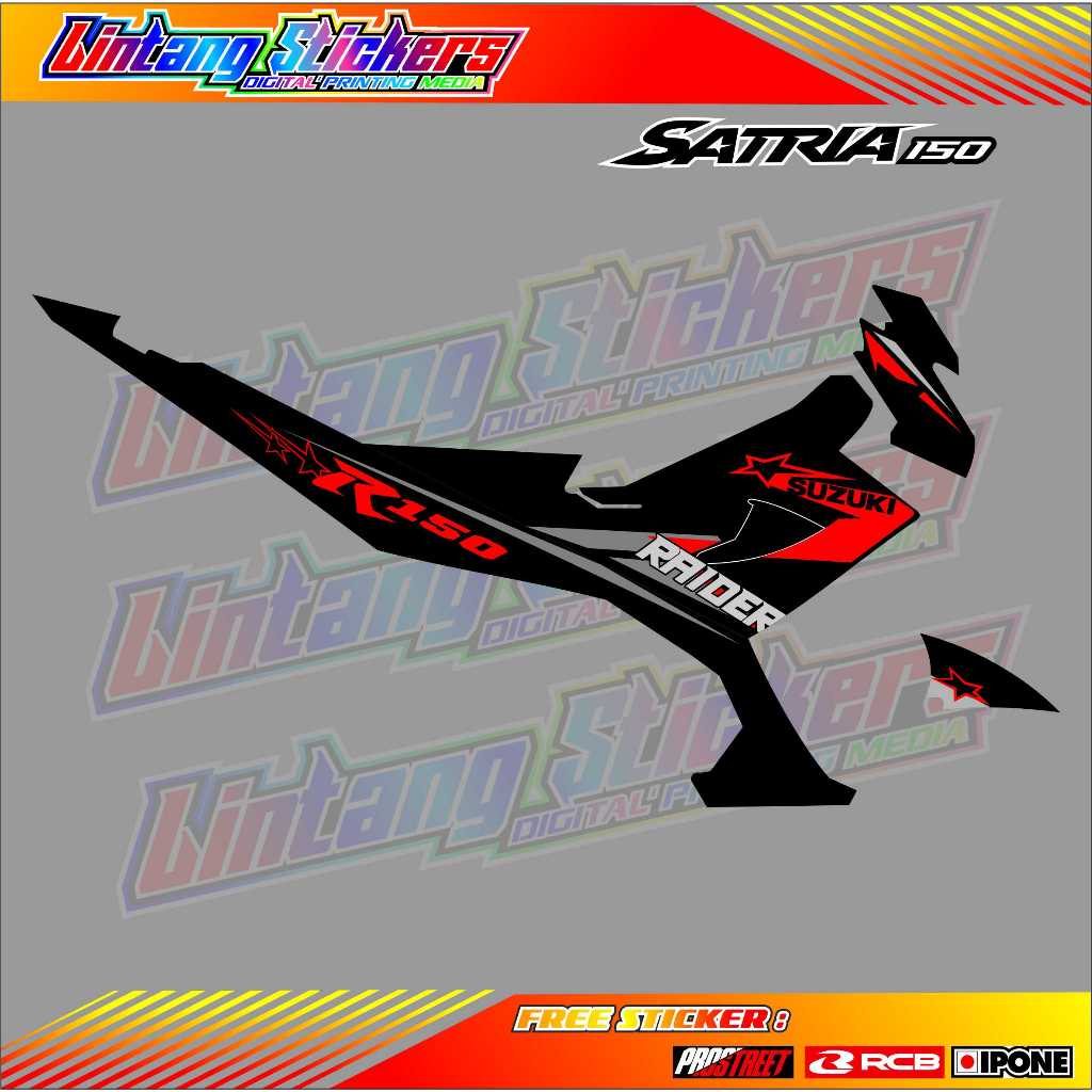 STRIPING VARIASI MOTOR SUZUKI SATRIA FU  / STIKER LIST MOTOR SATRIA FU