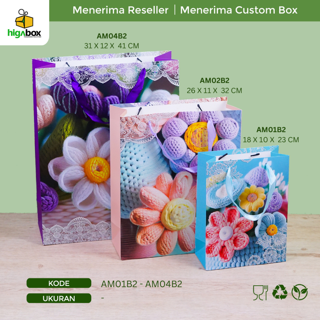 

Paper bag kado motif Flower / Paperbag Motif Bunga / Tas Kado / Tas Hampers / Tas Souvenir / Goodiebag Kado / Goodiebag Hampers / Paper Bag Kado I AM01B2-AM04B2