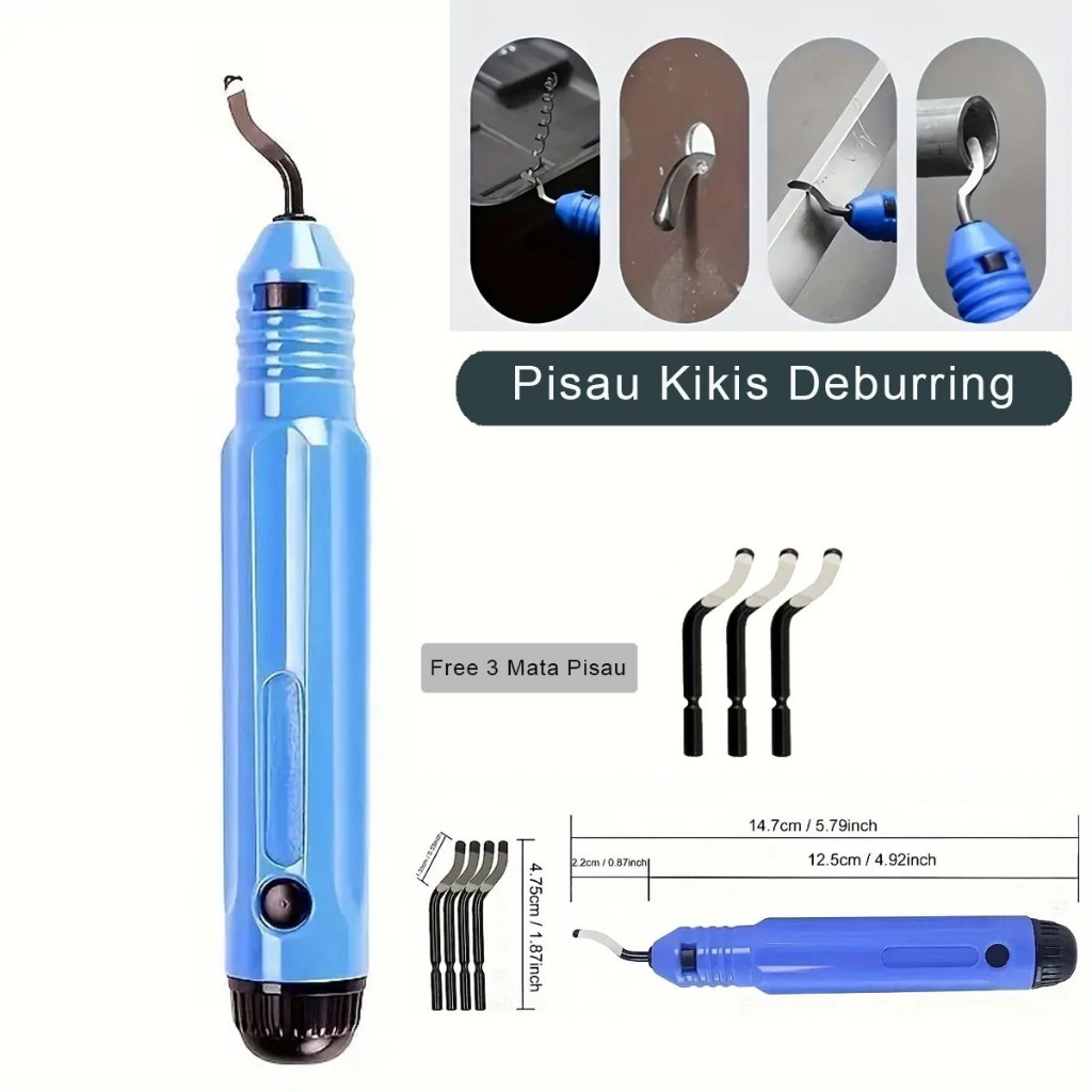 

IDEKU Pisau Kikis Pembuang Scrap - Pisau Kerajinan Tangan Free 3 Mata Pisau