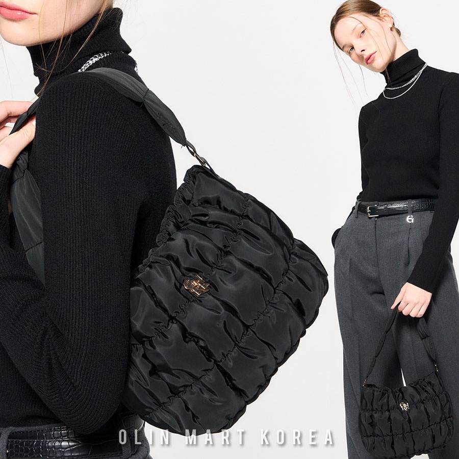 General Idea_woman GNRL padding shoulder bag [black]