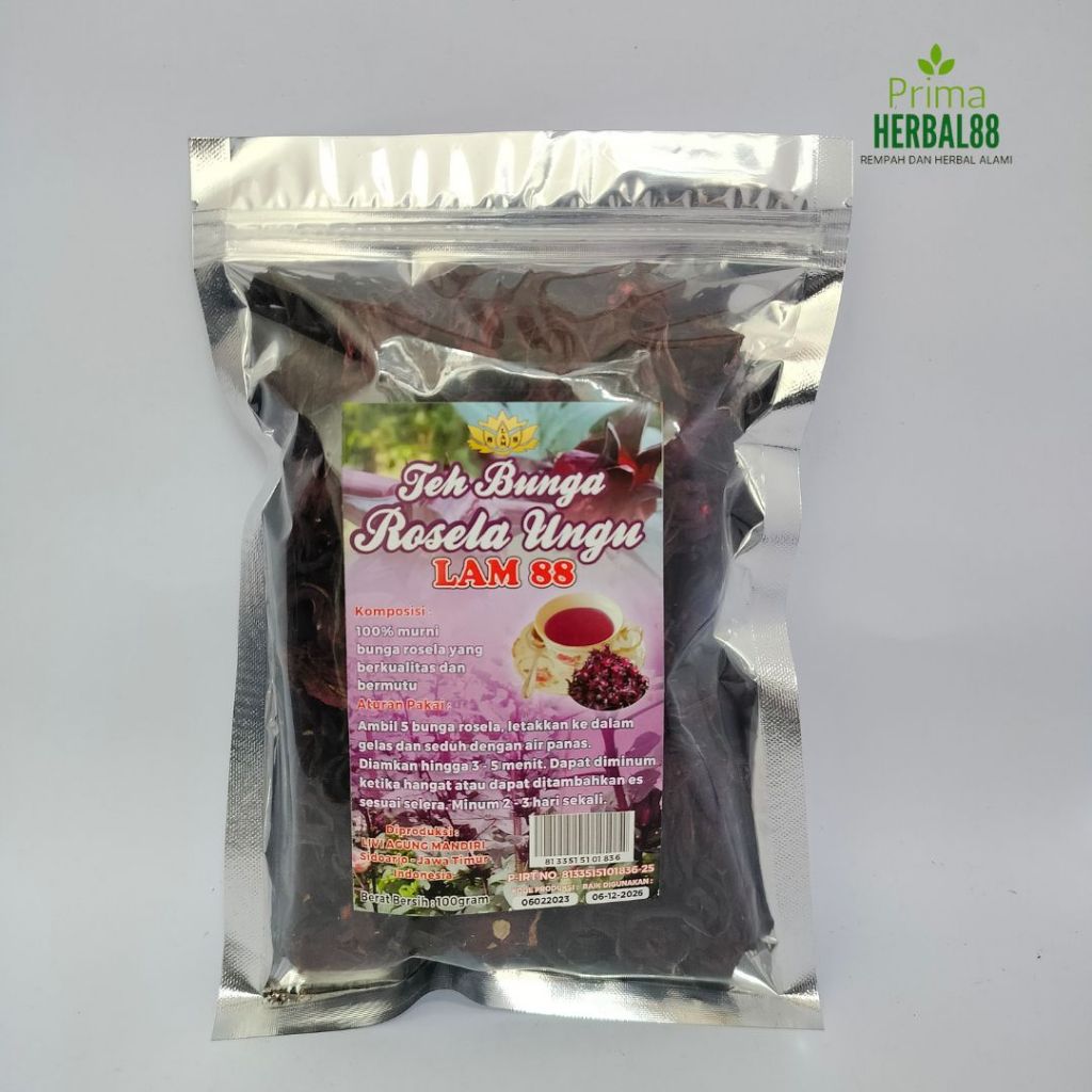 

Bunga Rosela Ungu Kering