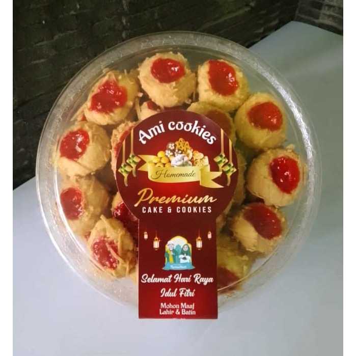 

Kue Thrumbprint Strawberry kemasan 500 gr