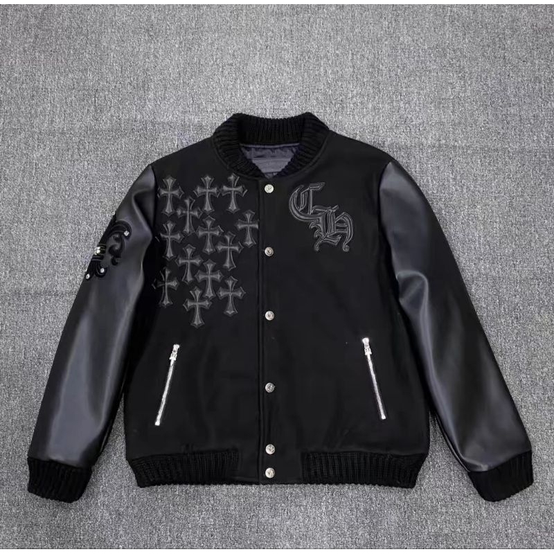 chrome hearts varsity jacket god version 1:1