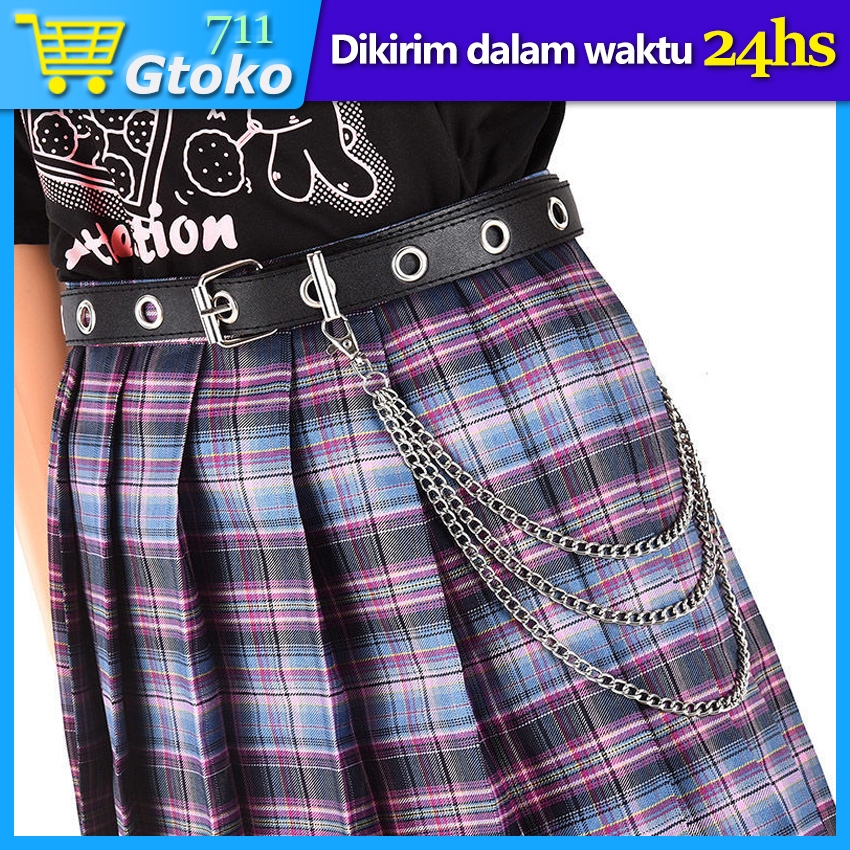 Rantai Celana Jeans Rantai Pinggang Punk Korea Aksesoris Pria Wanita Anti Karat