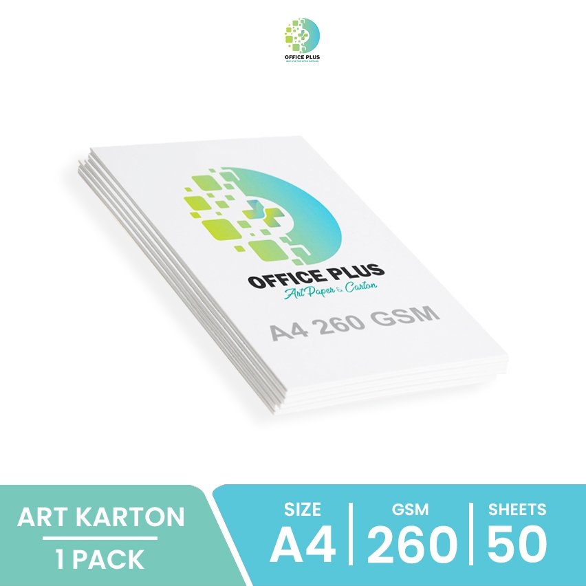

(Office Plus) 1 Pack/50 Lembar Kertas Art Karton 260 GSM - High Quality
