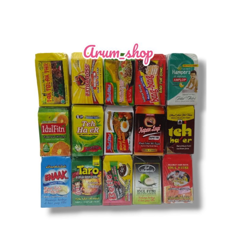 

amplop lebaran idul fitri 2024 motif SNACK isi 10 lembar