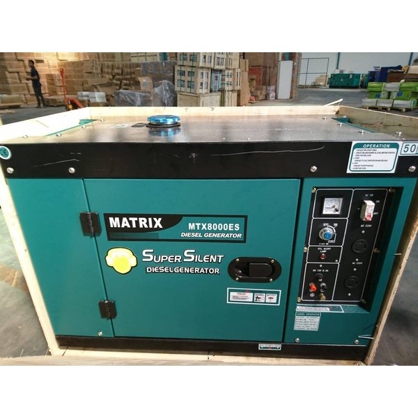 Genset / Generator Listrik Matrix MTX 8000 ES - 6000 watt Diesel Silent