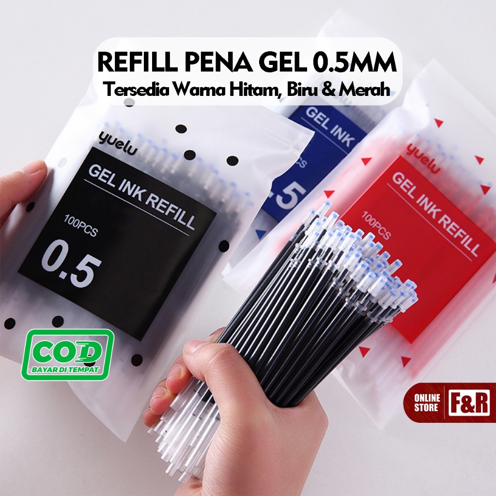 

Pena Cair Isi Ulang 0.5mm Standar Refil Isi Tinta Bolpoint Pena Gel Tinta Alat Tulis Gel Serbaguna