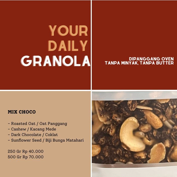 

YDG Mix Choco Crispy Roasted Granola (granola oatmeal panggang)