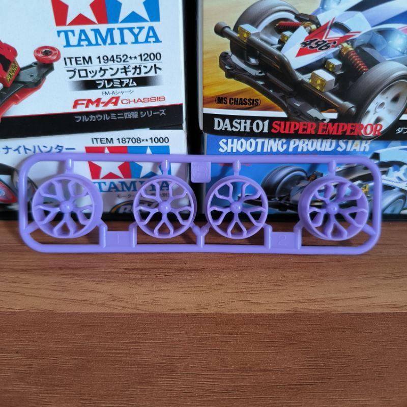 Tamiya Velg Y Spoke Purple Ungu Medium Diameter Original