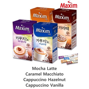 

PER PCS MAXIM CAFE MOCHA LATTE / CAPPUCCINO VANILLA / CAPPUCCINO HAZELNUT / CARAMEL MACCHIATO