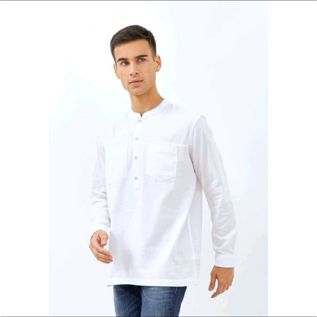 BAJU KOKO PUTIH LENGAN PANJANG LOIS ORIGINAL KLL347WH