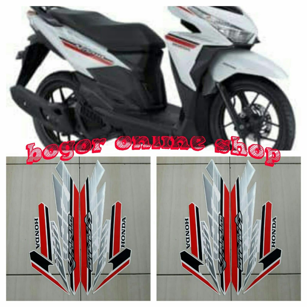 stiker motor vario 125 2017 putih