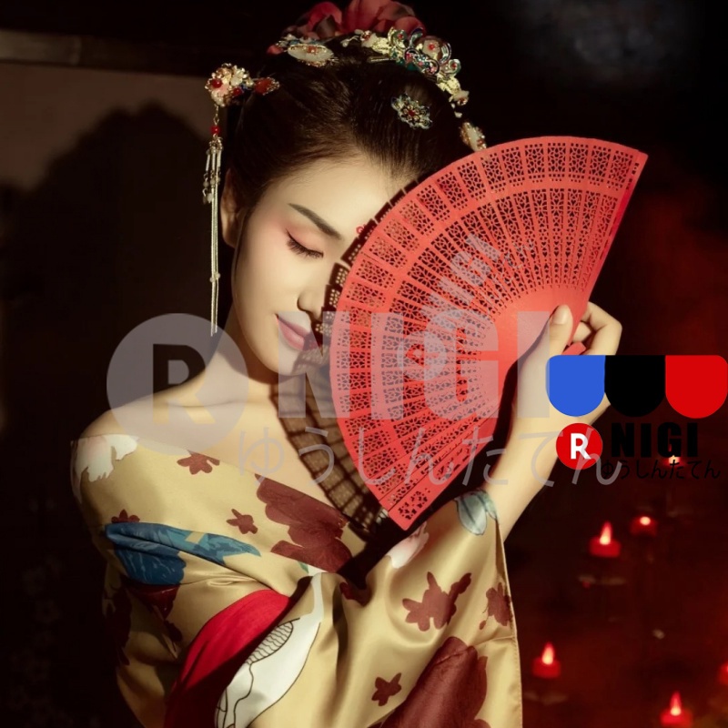 NIGI Kipas Kayu Custom Sablon/Kipas Cendana Bali/Souvenir Kipas Kayu Cendan