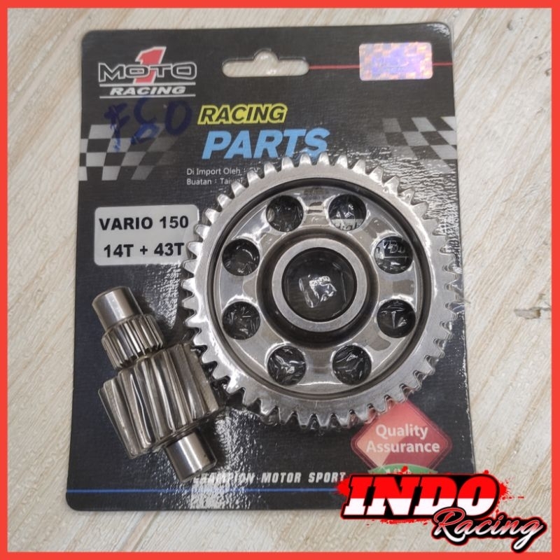Gear Rasio Moto 1 Racing Vario 150 14 42 / 14 43 / 15 43Gigi rasio Vario 150 Moto 1 racing