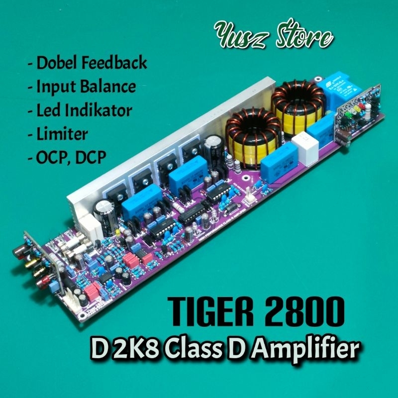 Kit Class D Tiger 2800 D2K8 Fullbridge Power Amplifier 2800w