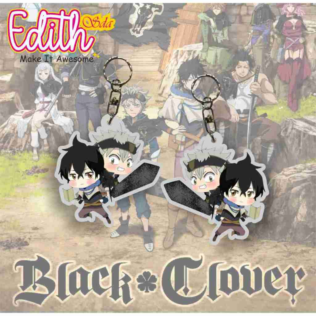 [BUKAN PO]  Gantungan Kunci Akrilik Black Clover / Key Chain Black Clover v1