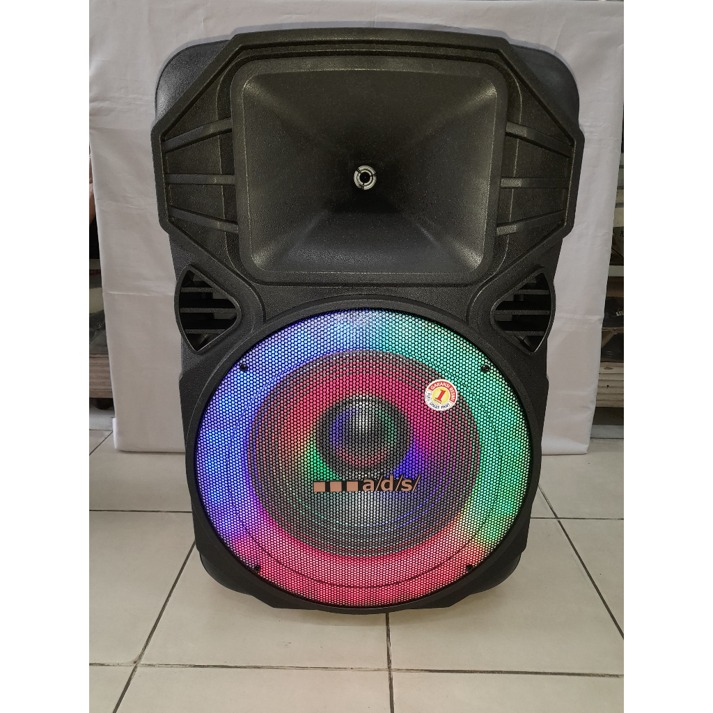 Speaker Portable 15 inch ADS TCM 15B, 15" Portabel Meeting Speaker ADS - BLUETOOTH, FREE 2 MIC WIREL