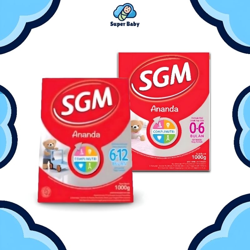 SUSU BAYI SGM ANANDA USIA 0-6 / 6-12 BULAN 1000gr
