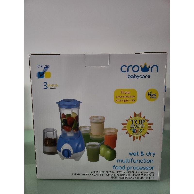 Crown wet & dry multifunction food processor