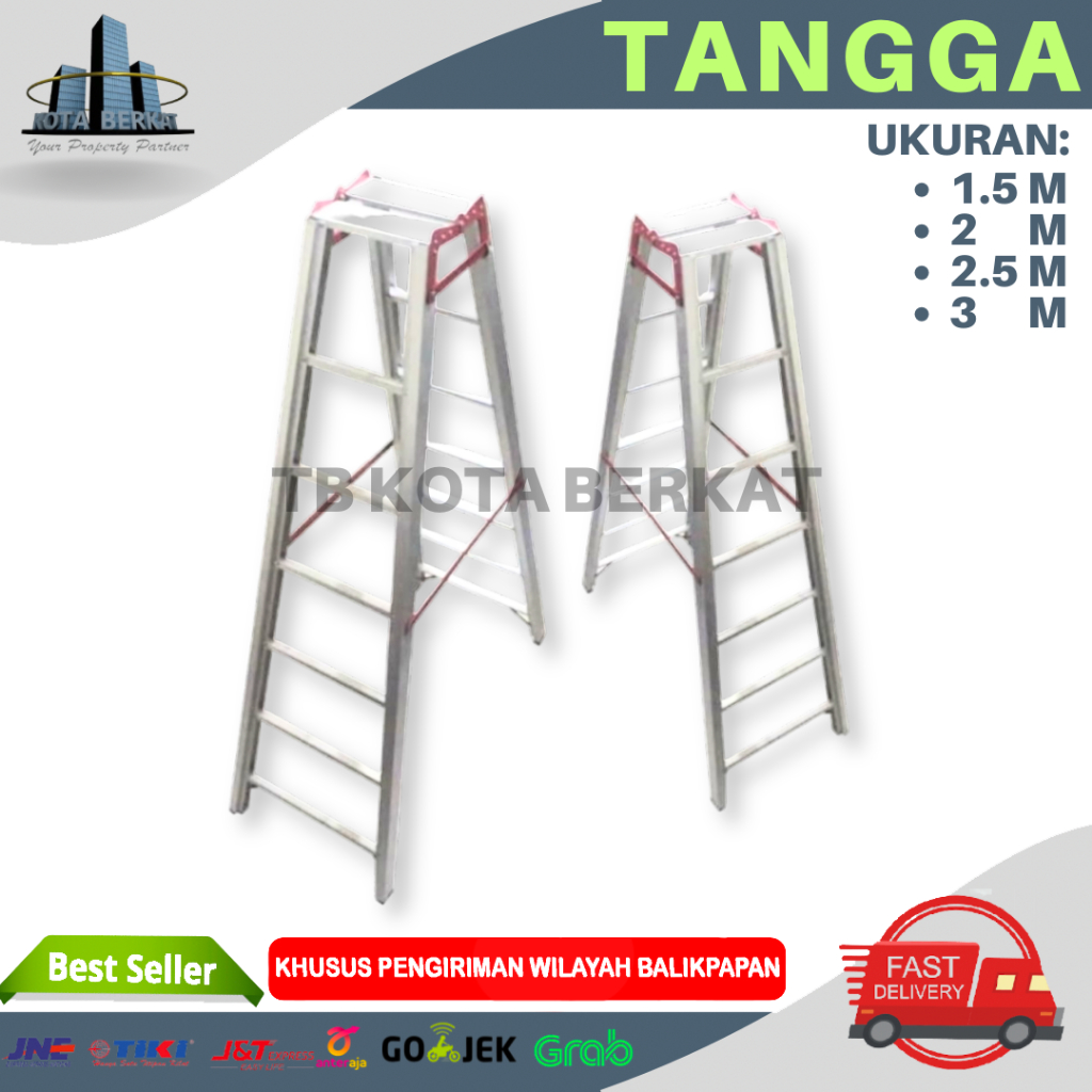 TANGGA ALUMUNIUM LIPAT/ TANGGA LIPAT ALUMINIUM