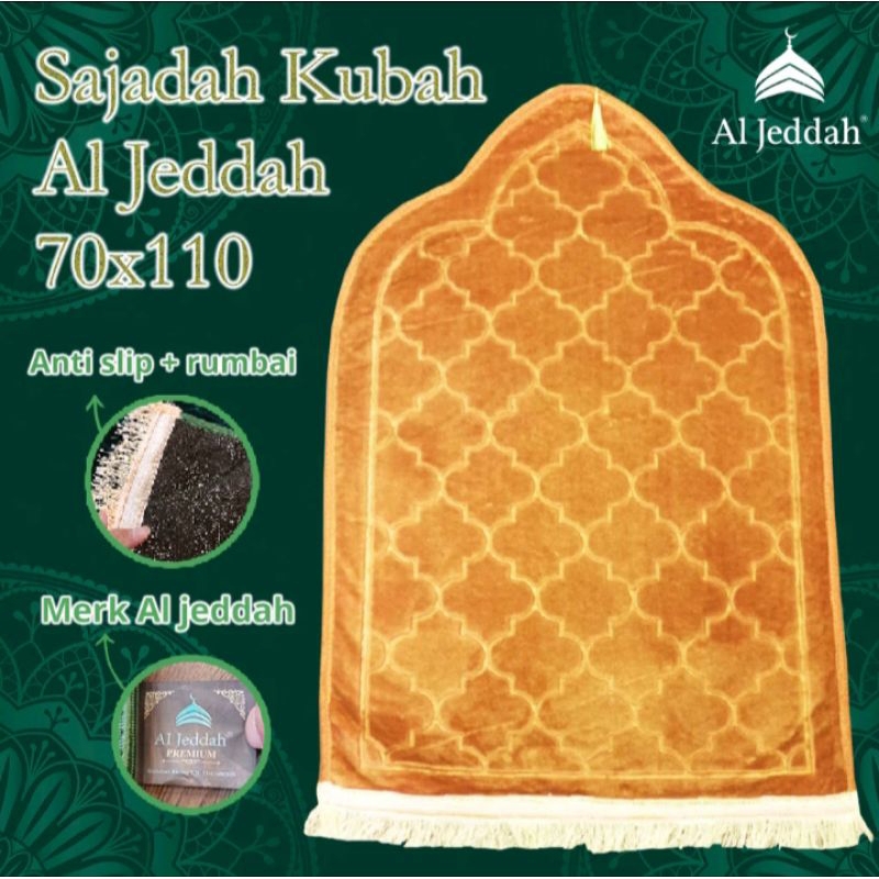Sajadah Kubah Polos AL-JEDDAH 70x110cm Sajadah Turki Tebal