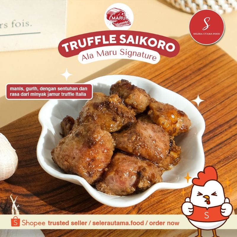 

Beef Saikoro Marinasi Truffle Maru Signature, Frozen Pack Siap Masak, Halal, Daging Import US