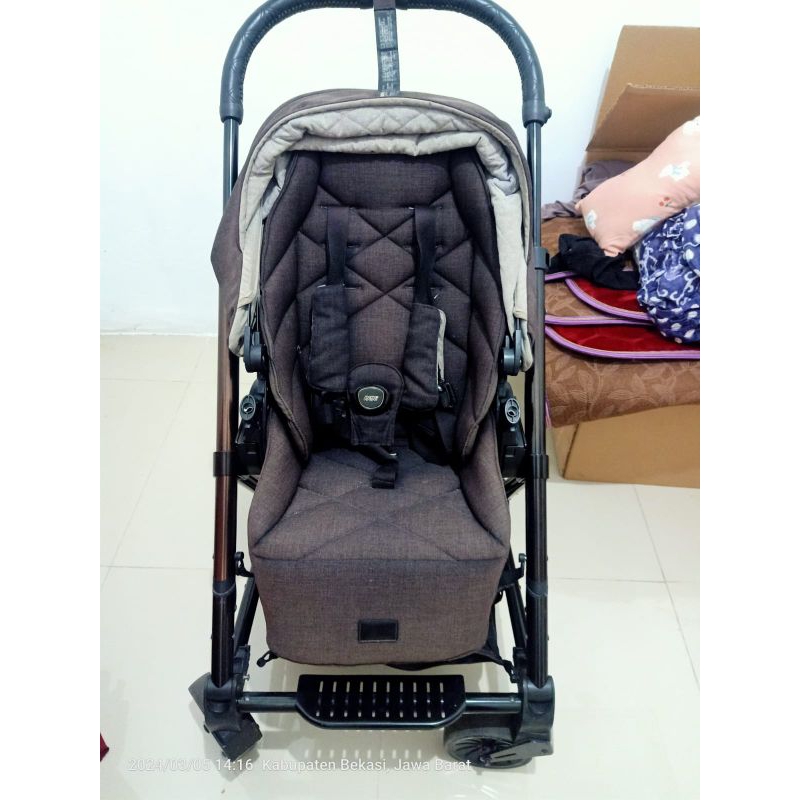 PRELOVED STROLLER MAMAS PAPAS URBO 2 ALL BLACK