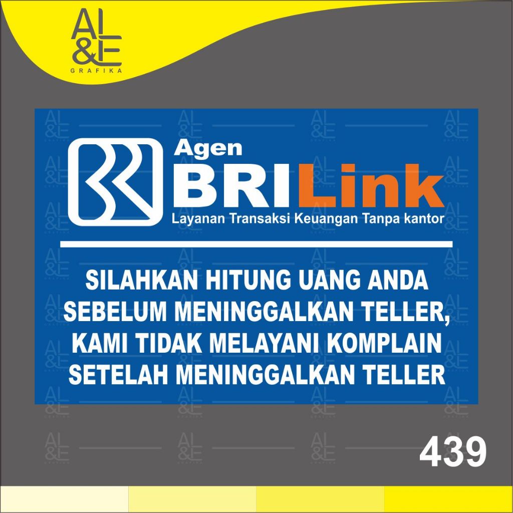 

439 - Stiker Agen BRILink, Sticker Vinyl, Cetak Premium Indoor, Tahan Air