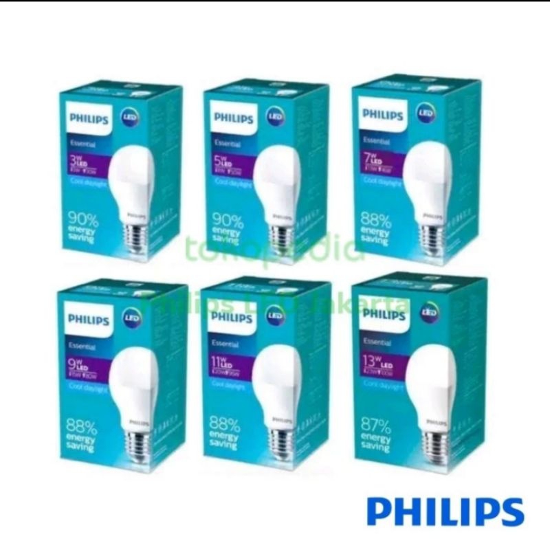 Lampu LED Philips 3, 5, 7, 9, 11, 13 Watt