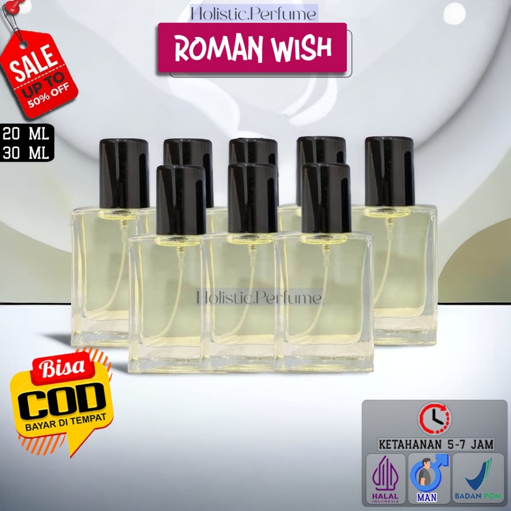 PARFUME ROMAN WISH - PARFUM REFILL PREMIUM TANPA STIKER 20 - 30 ML - PARPUM TAHAN LAMA