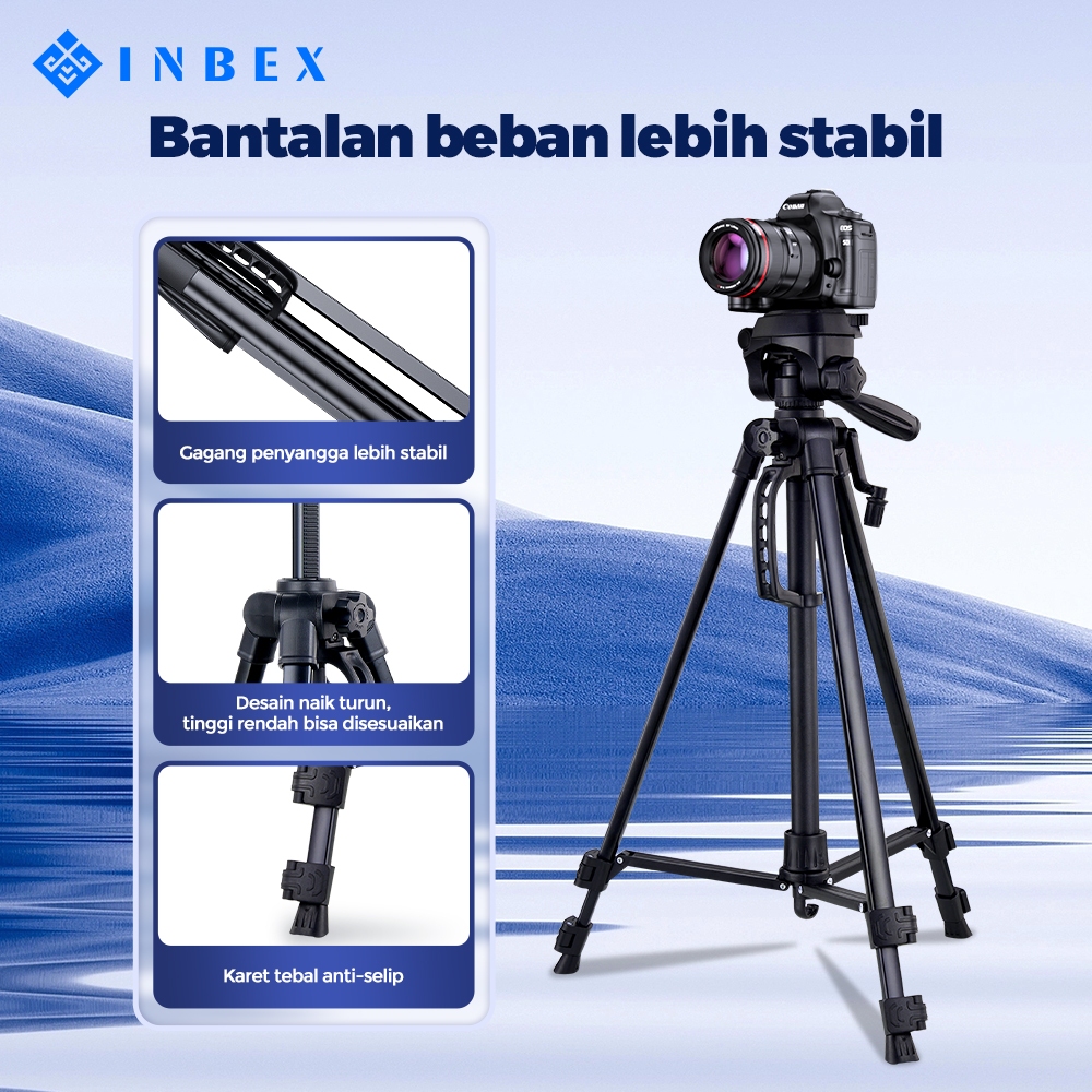 INBEX TF-3520 PLUS Tripod Kamera dengan Tas / Dudukan 140cm untuk Hadycam Mirrorless Plus Holder HP Image 6