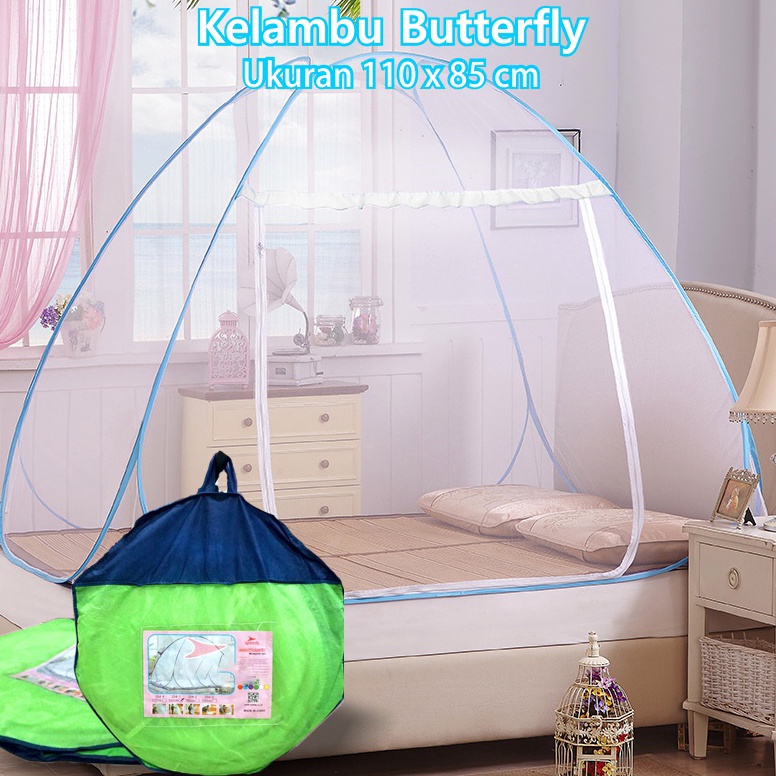 Sudah READY Kelambu Tempat Tidur Dewasa Portable Kelambu Bayi Anti Nyamuk 1 Pintu