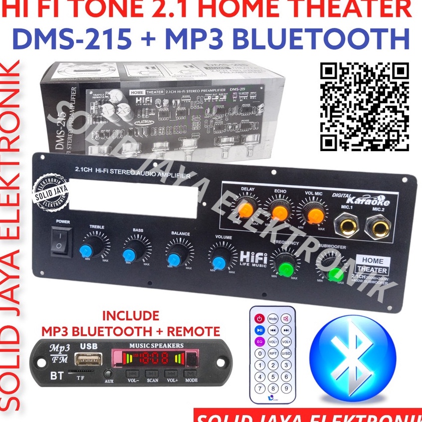 Big Sale NR KIT TONE CONTROL AKTIF 21 DMS215 HOME THEATER PLUS MP3 BLUETOOTH BT DIGITAL ECHO MIC MIK