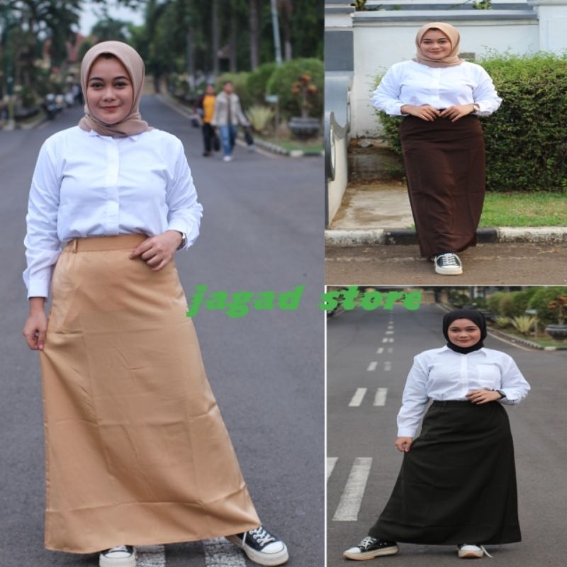 rok formal wanita A line | rok hitam panjang | seragam ospek | seragam guru | rok kantor wanita | se