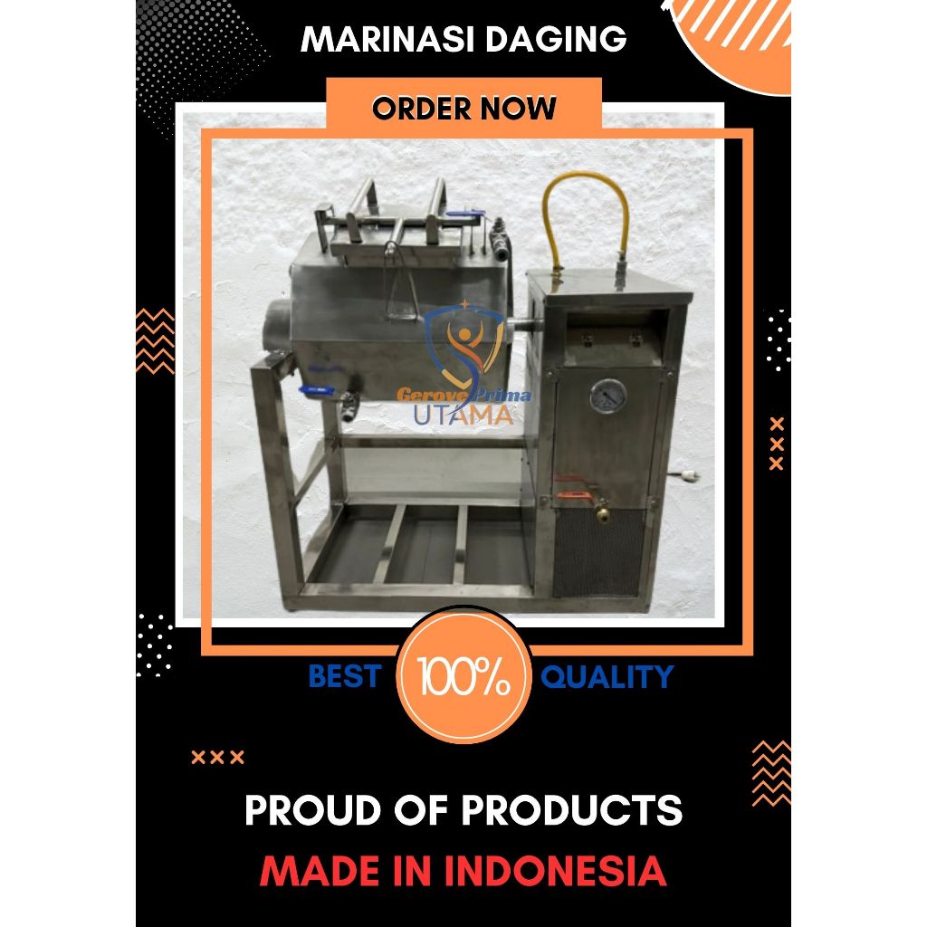 Marinasi Daging - Mesin Marinasi Daging dengan Vacuum Kaps 50kg