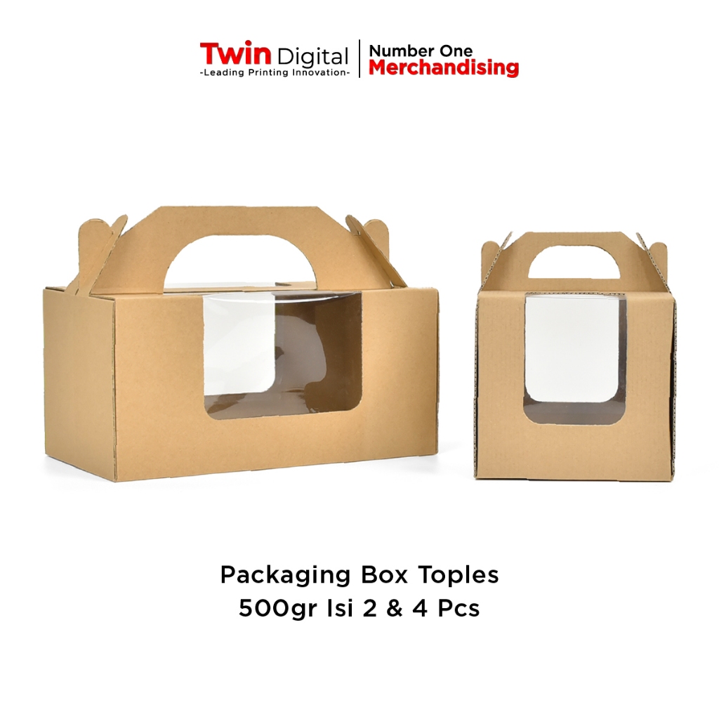 

Twindigital Box Kardus Toples Jar Bulat 500gr Isi 2 Pcs / Dus Hampers Muat 4 Toples / Kotak Kue Kering - Box Corrugated