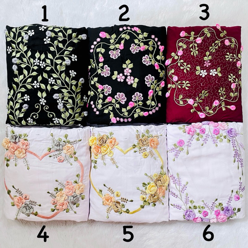 MUKENA BORDIR timbul / benang siet TERUSAN LAJURAN DEWASA RAYON