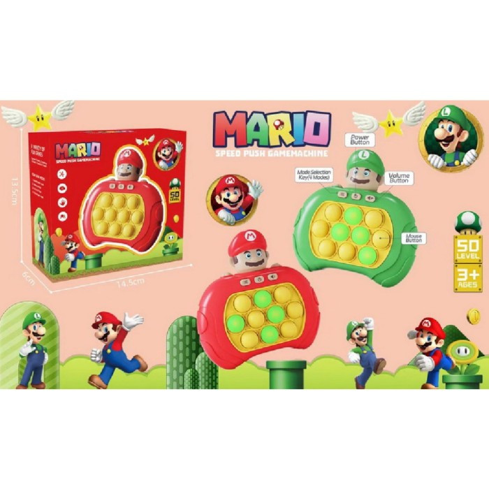 Mainan Edukasi Pop It Elektronik Quick Push Popit Elektrik Super Mario