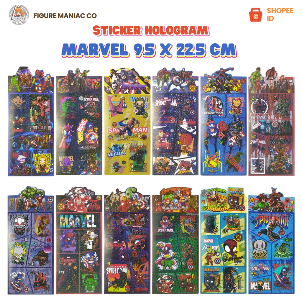 

Figure Maniac - Sticker Marvel Perlembar Mix Karakter Sticker Pack Superhero