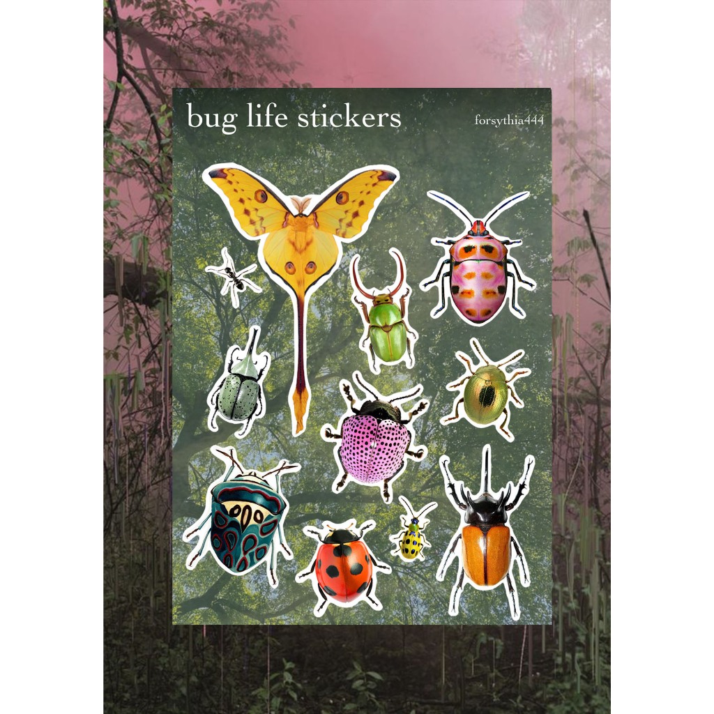 

Bug Life sticker sheet pack ✧⋆⁺₊ deco phone case/scrapbook/journal [waterproof]