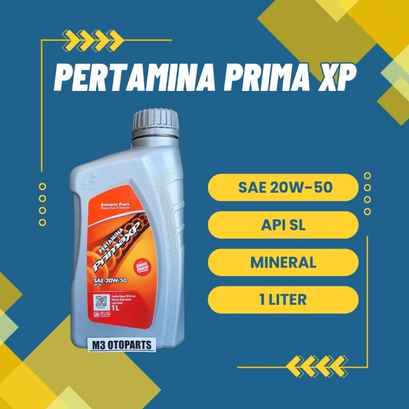 Pertamina Prima XP 20W/50 | 1 Liter -  Oli Motor & Mobil