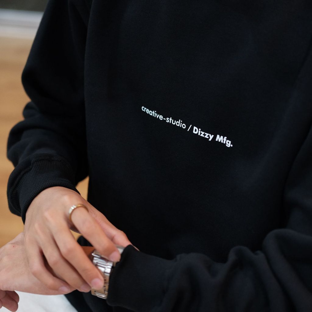DizzyMfg - Hoodie Crewneck Creative Black