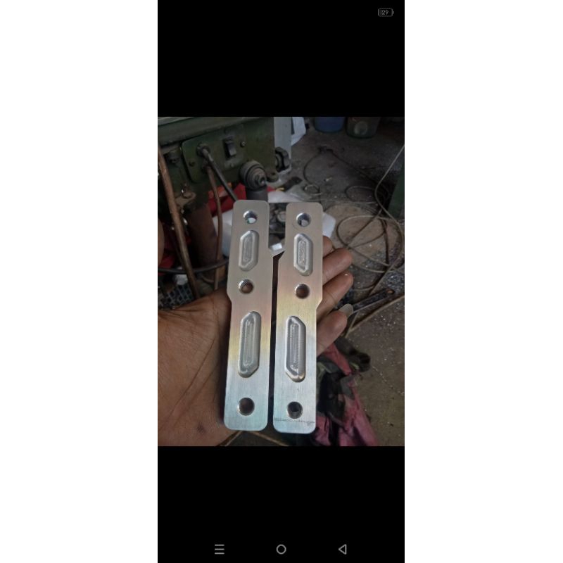 Braket step belakang ub Satria fu plat dural 10mm