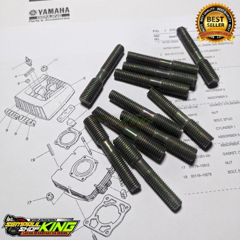 Baut tanam blok Rx king Overbosh 12x14 baut tanam boring rxking rxs rxk