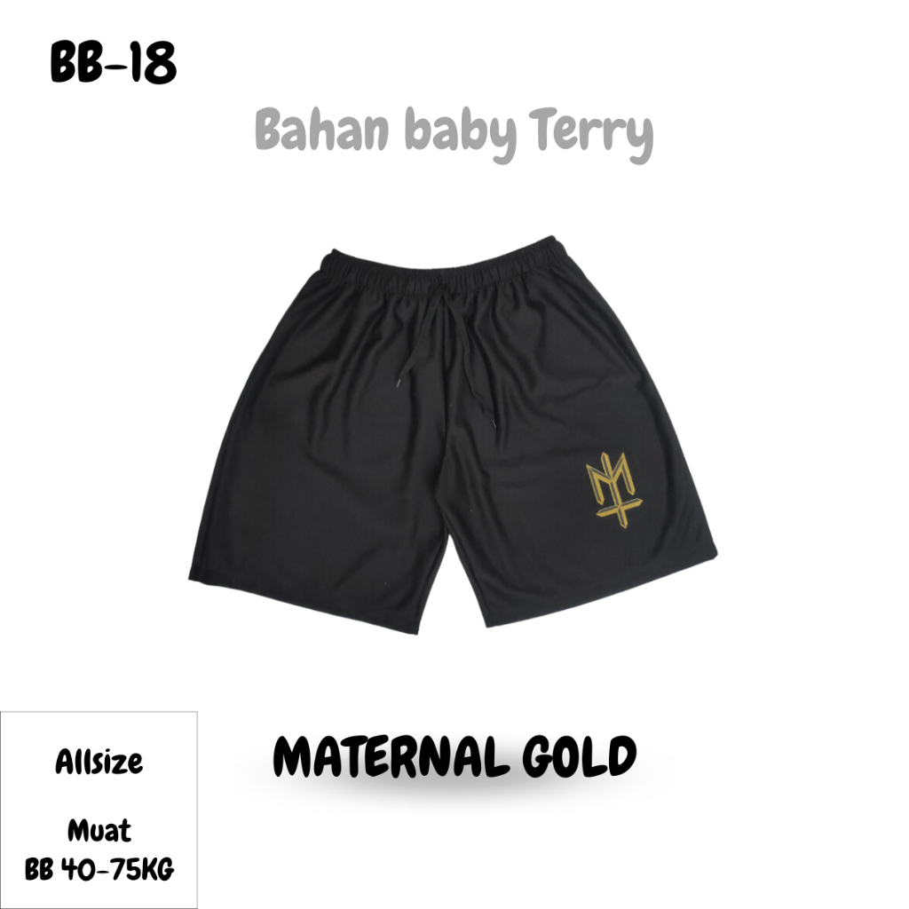 Maternal Boardshort Celana Pendek Pria Wanita Dewasa | Boxer Santai Rumahan Pantai Surfing Sablon Di