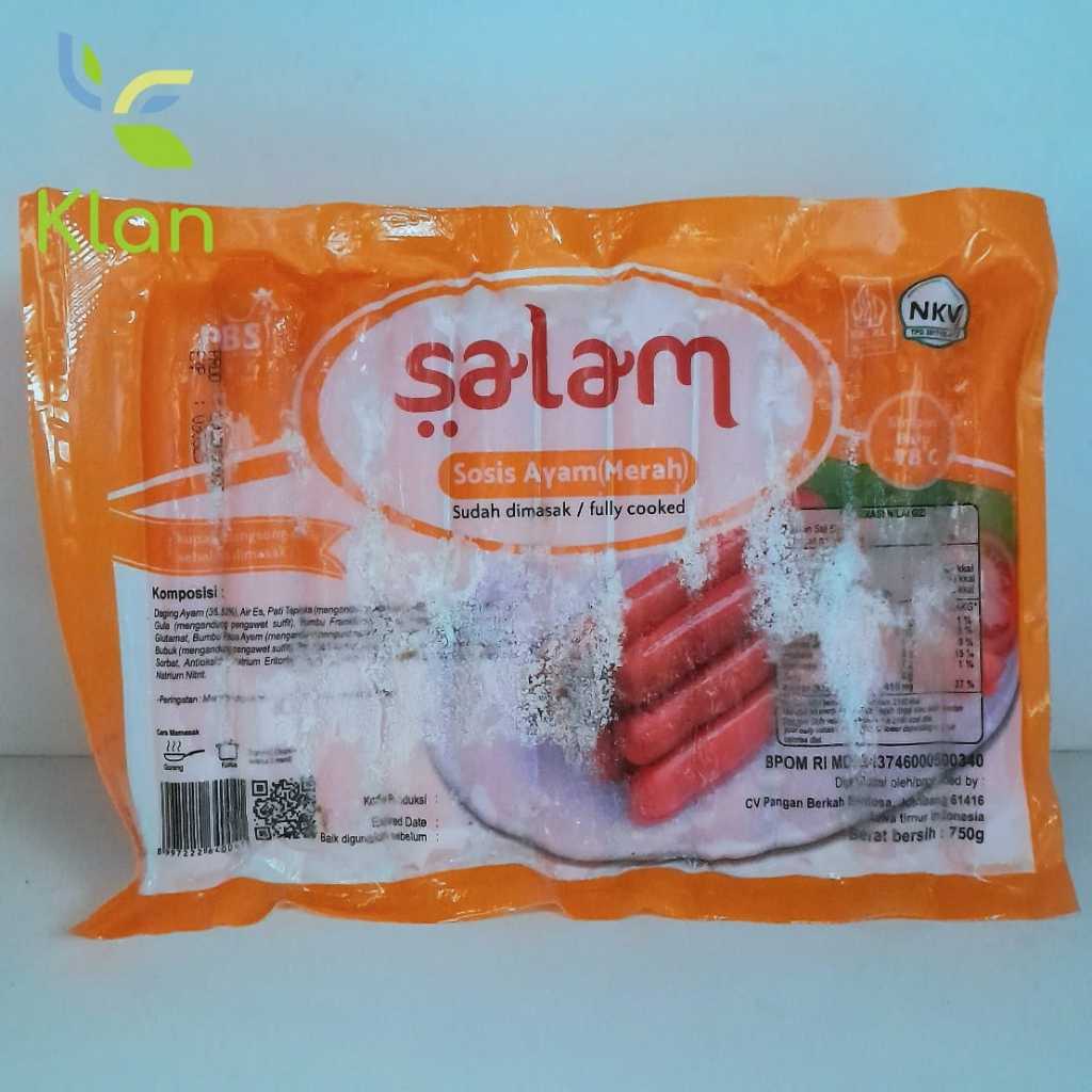 

SALAM SOSIS AYAM (MERAH) 750 GR ISI 32 PCS